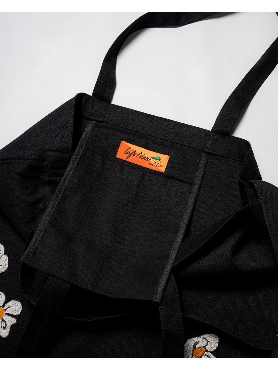 FLOWER 2WAY BAG -BLACK-