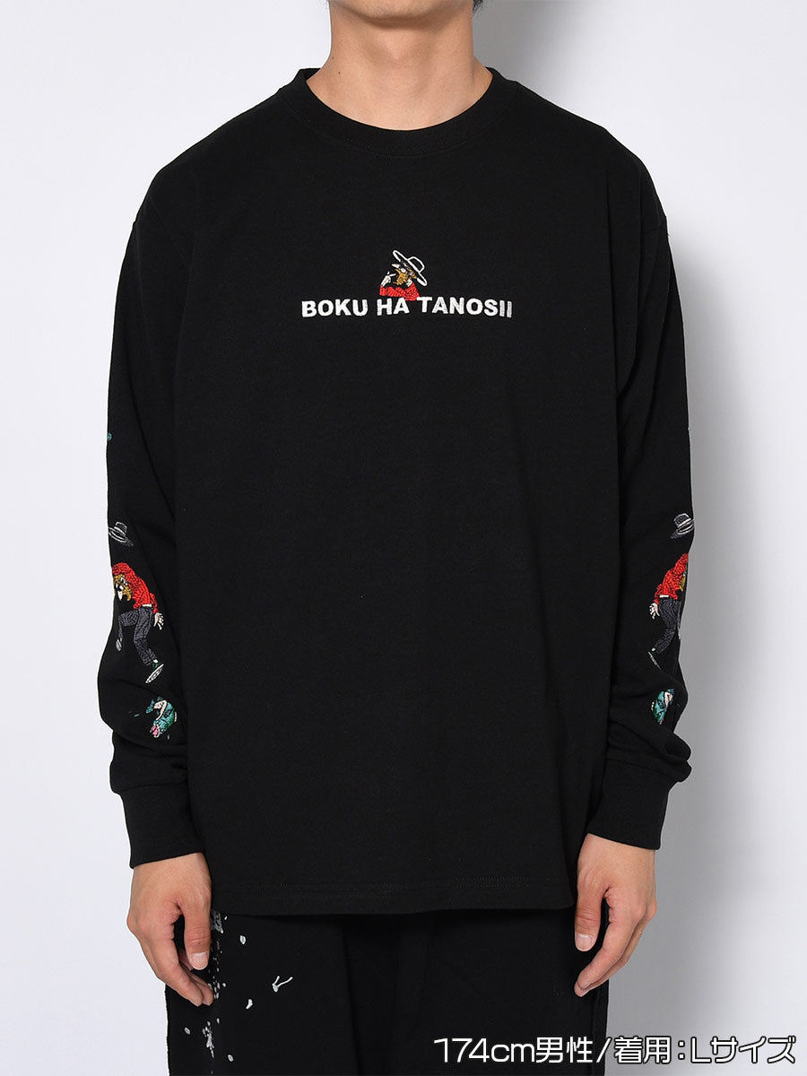 BOKUTANO × LA L/S TEE -BLACK-