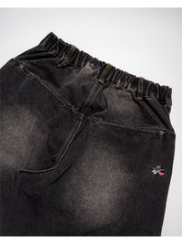 RAW WAVE DENIM PANTS -BLACK-