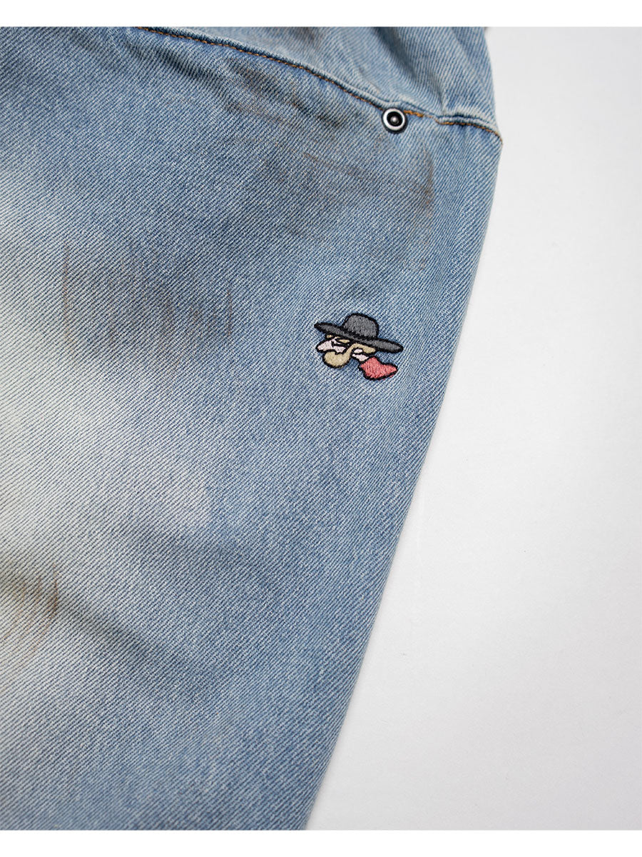 RAW WAVE DENIM PANTS -L.INDIGO-