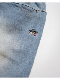 RAW WAVE DENIM PANTS -L.INDIGO-