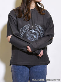 OPPOSITE L/S TEE -CHARCOAL-