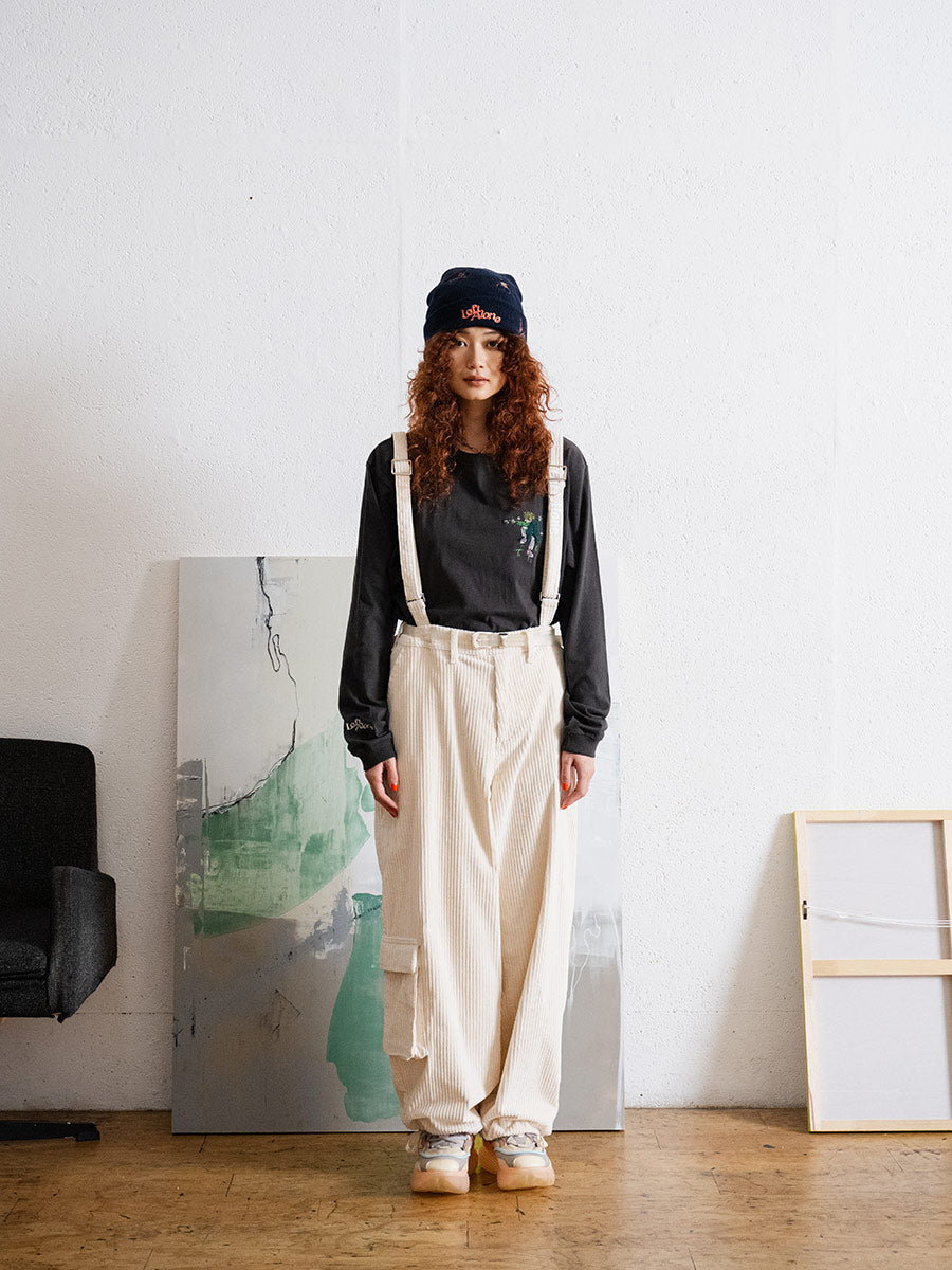 LETTERED L/S TEE -SUMI-