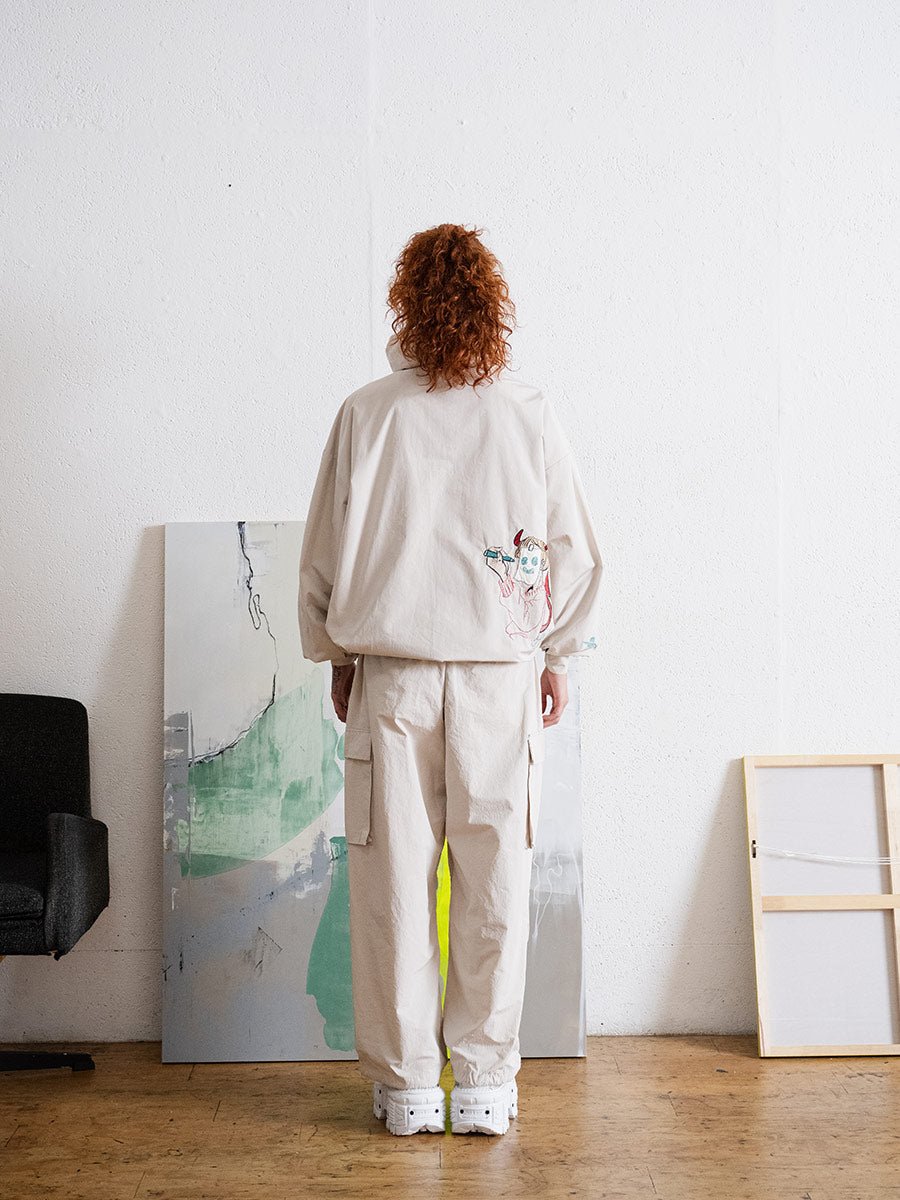 CARGO PANTS -LIGHT BEIGE-